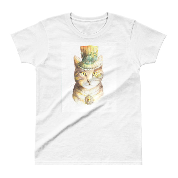 T Shirt "Golden Steamy Cat"😽😽😽 - Steampunk Fantasie